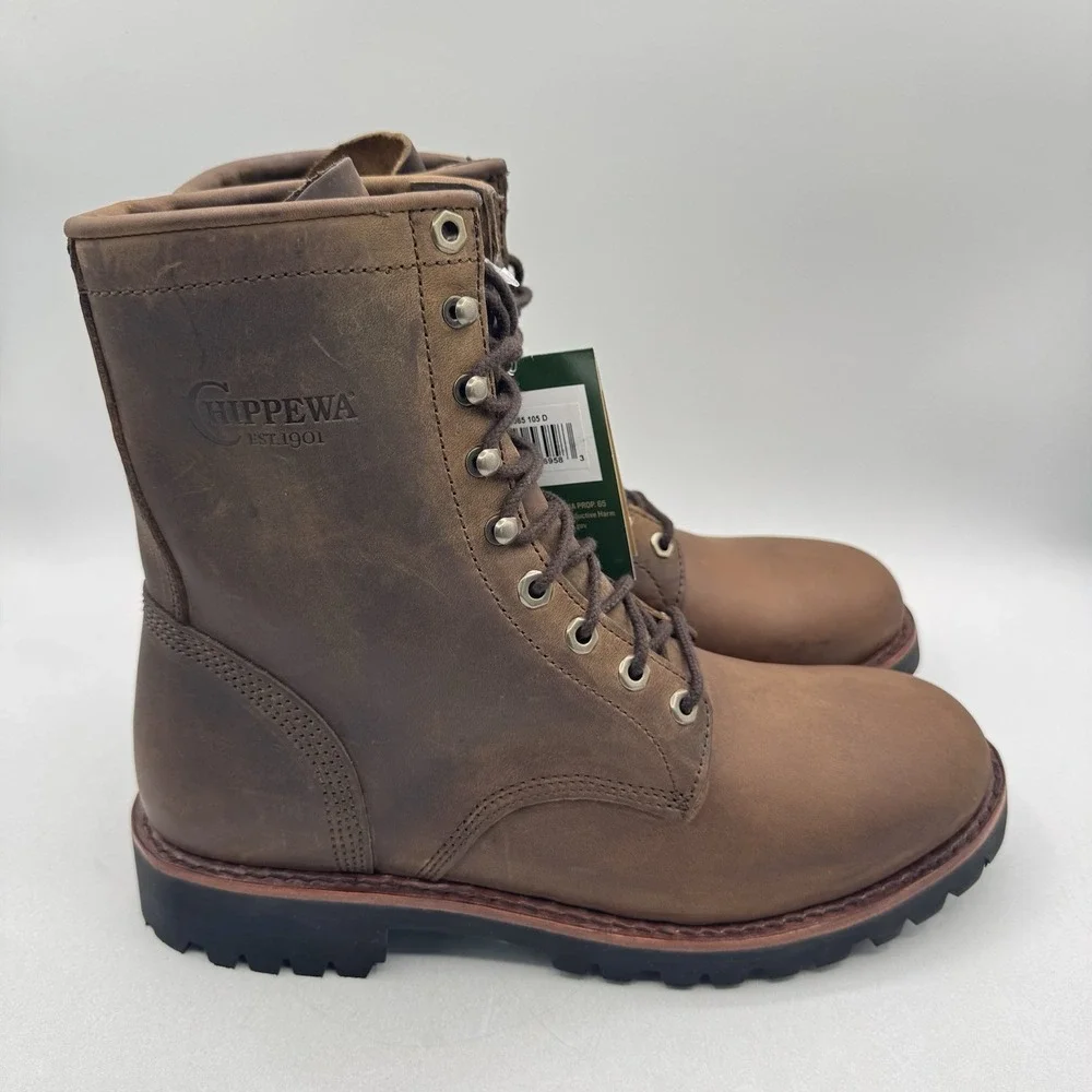 Chippewa Wood Classic 2.0 Boots Men's Size 10.5 D Brown Leather Soft Toe - Picture 5 of 16